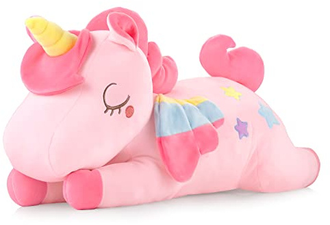 GAGAKU Coussin en peluche 66 cm - Grand cadeau d'anniversaire pour bébé fille