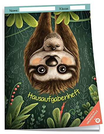 TRÖTSCH - Hausaufgabenheft Grundschule Faultier: Schulplaner Hausaufgabenheft Timer Terminkalender