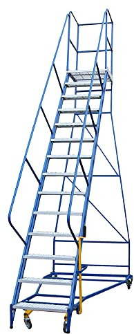 Fahrbare Podestleiter FP-3500m | mit Hebemechanismus| fahrbare Leitern mit Podest | Podestleitern, Plattformleiter, Podesttreppe