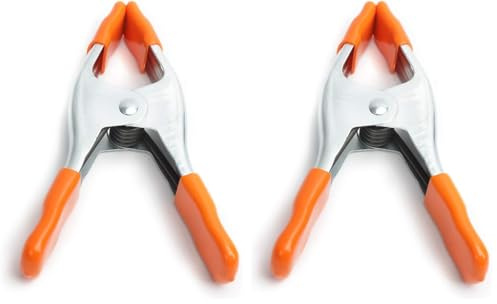 Adjustable Clamp Co Jorgensen 3202-HT 2-Inch Spring Clamp with Handle and Tip,Silver/Orange (Pack of 2)