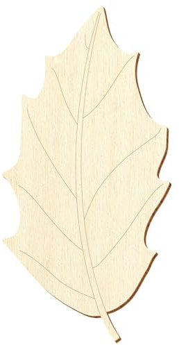 Holz Stechpalmenblatt V2 - Deko Basteln 5-50 cm, Größe:8cm, Pack mit:25 Stück