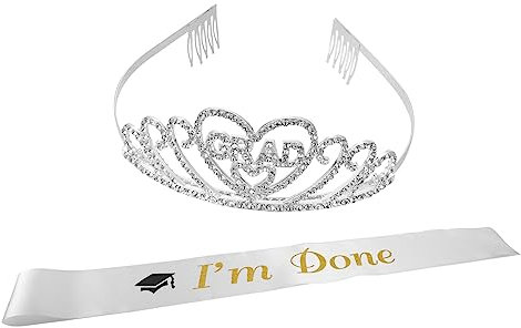 Ciieeo 3sätze Graduation Etiquette Belt Set Für Abschlussfeier Sash Headband Set Für Mädchen Partydekoration Für Unvergessliche Erinnerungen