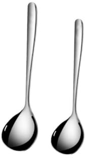 Alipis Suppenlöffel Mit Edelstahlgriff 2er-set Breilöffel Für Gesundes Kochen