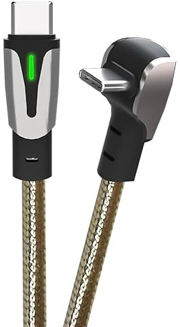 USB-C Cable de Carga para Tesla Model Y/3/X/S | 1,5 Metros | 90 Grados | Carga Rápida QC 3.0 60W | Cable de Datos 480 Mbps Transferencia de Datos | Para iPhone 15/Plus/Pro/Pro Max, Samsung S23