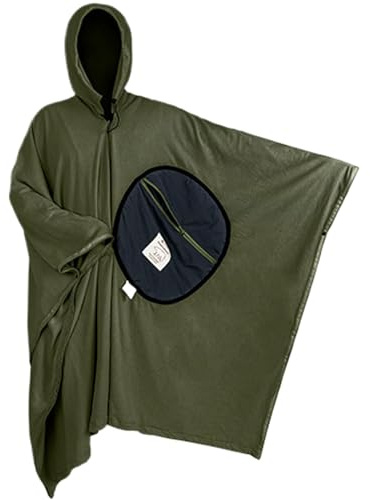 Sleeping Bag Suit - Fleece Outdoor Sleepwear Bag, Wearable Cape Sleeping Bag | Waterproof and Windproof Hooded Thermal Sleeping Bag, Multipurpose Wearable Comforter for Outdoor Adventures