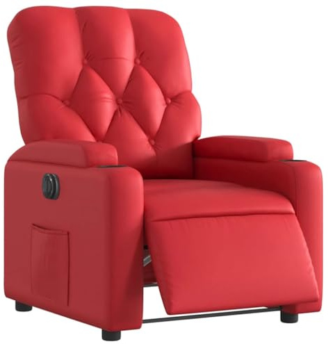 vidaXL Relaxsessel Elektrisch Rot Kunstleder
