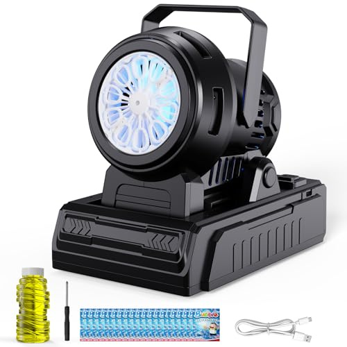 PANACARE Macchina Automatica per Bolle di Sapone Macchina Elettrica Portatile per Bolle di Sapone con 20 Soluzioni, Produce Oltre 10000 Bubble Grandi al Minuto per Matrimoni/Compleanni/Bambini/Feste