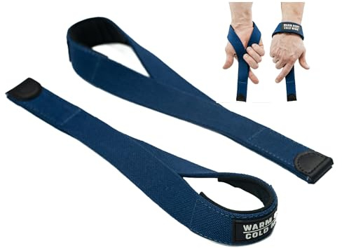 WARM BODY COLD MIND V2 - Cinghie da polso per sollevamento pesi, per powerlifting, sollevamento pesi, bodybuilding funzionale/cross training, stacchi da palestra, in cotone