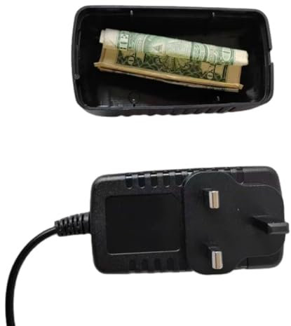 Secret Stash UK Plug Immitation Charger Hidden Compartment Box Diversion Safe - Storage Device for Festivals Music Events Raves Parties and Home and Security - Conceal Valuables Cash Jewelry and More