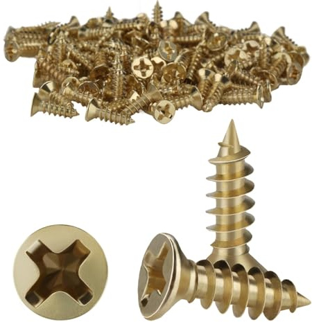 TXXATX M2x8 mm Viti per Legno 300 Pezzi Viti Autofilettanti per Legno Svasata Croce Viti per Legno Testa Piatta per Riparazioni Progetti DIY Porte e Pavimenti