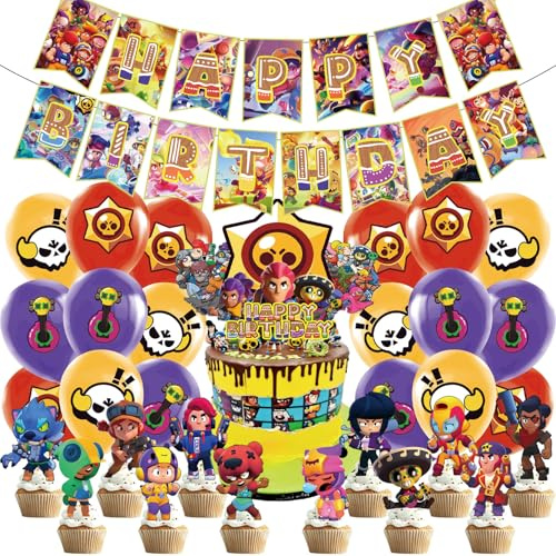 Palloncini Compleanno Bambini,44 PCS Decorazioni Compleanno, Palloncino Compleanno, Addobbi Festa Compleanno con Striscione Buon Compleanno, Decorazioni Torta Compleanno, Palloncini