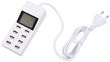 DIYEAH Port USB-ladegerät Mit LCD-Display Intelligente -Station Für Smartphones Und Tablets Multi-Port USB-ladegerät Mit Überlastschutz Für Zuhause Und Büro