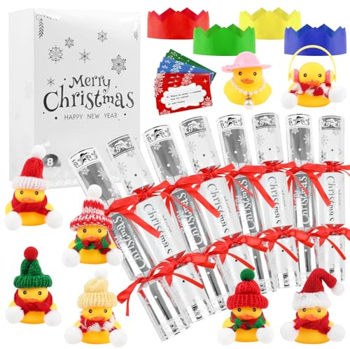 SULOLI 6 Stück Christmas Box,Knallbonbons für Weihnachten,Weihnachtskasten mit Aufziehspielzeug für Kinder Weihnachten Party