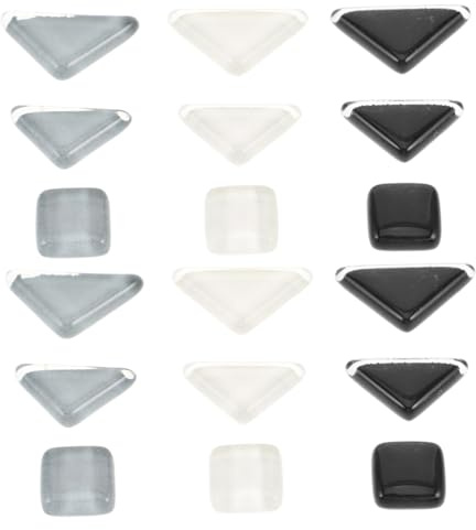 SHINEOFI Morceaux de Verre pour Loisir Créatif DIY Tesselles de Irrégulières Formes Triangles et Carrés Matériaux pour Projets Artistiques Garçon Fille et Décoration Maison