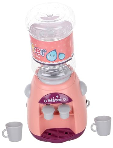 HOOTNEE Mini Dispensador De Agua para Niños, Pequeño Dispensador De Agua De Juguete Rosa, Sin Pilas, Juguete Educativo para Juego Simbólico Casa o Fiestas Infantiles
