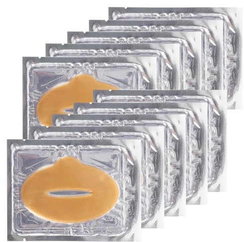 FONDOTIN Maschere Labbra Idratanti 25 Pezzi Maschere Gel Nutrienti Fibra Vegetale per Cura Labbra e Riduzione Rughe per Uso Quotidiano a Casa