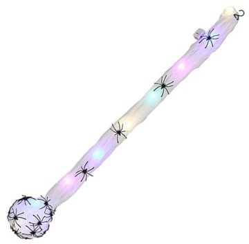 3 Stück hängende Spinnennetz-Eier, Ornament, leuchtendes Spinnennetz, Halloween-Dekoration mit LED-Licht, für Garten, Hof, Innen- und Außenbereich, batteriebetrieben, Halloween-Dekoration