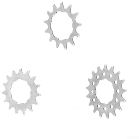 Yhenlovtt Piñón de bicicleta de una sola velocidad de acero inoxidable de 13 a 17 t para conversión de engranajes fijos de montaña, compatible con cadenas de 7, 8, 9, 10 o 11 velocidades (131517T)