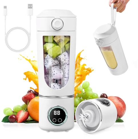 Umllpet Mixeur portable / Blender / Smoothie Maker - Rechargeable par USB - Pour smoothie et shakes - Mini blender - Petit extracteur de jus de 700 ml - Mini mixeur