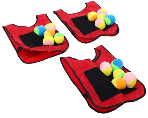 Generic Sticky Ball Väst-Set för Barn, Multifunktionellt Dodgeball-spel för Utomhusäventyr, Mjukt Skummaterial, Set med 3 Västar