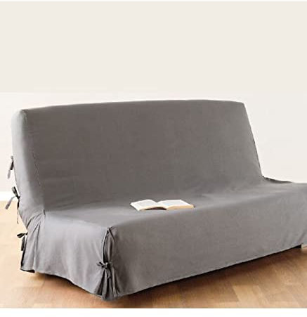 Atmosphera - Funda para sofá cama - algodón - gris claro - 140x200 cm