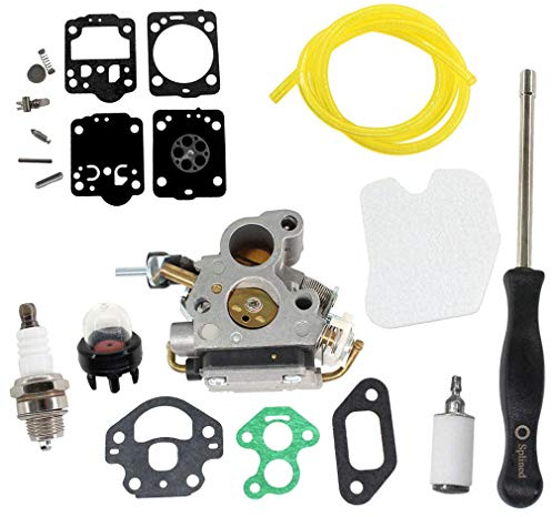 AISEN Vergaser mit Schraubendreher Reparatursatz Benzinfilter Benzinschlauch für Husqvarna 135 140 140E 435 435E 440 440E jonsared McCulloch CS410 CS2240 CS2240S C1T-EL41 506450501