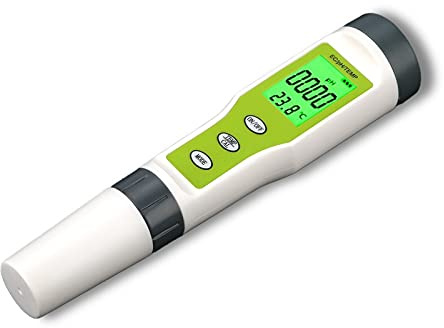 Denash Digitales Wasserqualitätsmessgerät, tragbar, 3-in-1, EC-pH-Temperatur, Wasserqualitätsteststift, einfach zu bedienen
