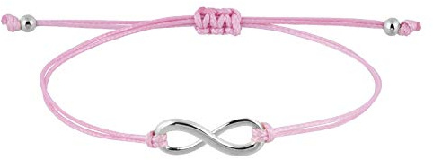 StarAppeal Unendlichkeit Infinity Liebe Freundschafts Armband, Mit Perlen in Silber und Gold, Größenverstellbar, Für Mädchen und Damen, Handmade