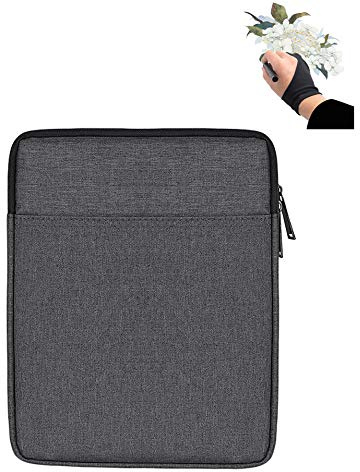 Funda Protectora de Almacenamiento para Tableta de Dibujo de gráficos Estuche de Viaje con Guante de Artista Compatible con Huion Inspiroy H640P, XP-Pen G640S, Deco Mini 7, Wacom Intuos CTL6100