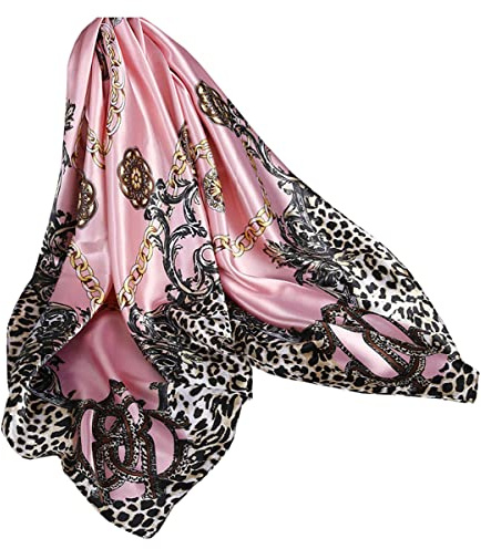 Ecroon Damen Seide Gefühl Schal Halstuch Schal Frauen Elegant Seidenschal Business Seidentuch Scarf Bandana Taschentuch Ansatz Handgelenk Kopftücher