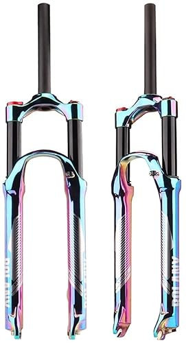 SJHFG Fahrrad Gabel Mountainbike Gabeln 27,5/29 Zoll, QR 9mm Reise 100mm 1 1/8Gerade Röhre Magnesiumlegierung Ultraleicht Gasstoß Xc Fahrradgabel Fahrrad Federgabel