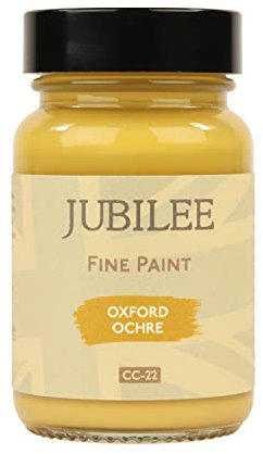 Guild Lane Jubilee Furniture Paint – Upcycle & Transform Wood, Metal & Glass – Soft Sheen Finish for Indoor & Outdoor – Durable & Easy to Apply Multi-Surface Paint (Oxford Ochre, 60ml)