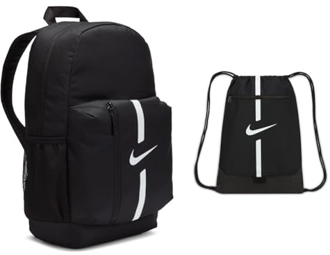 Nike DA2571 Unisex-Kinderrucksack Academy Team, Schwarz/Weiß, 22 l & DA5435-010 Academy Sports backpack Unisex Adult BLACK/BLACK/WHITE 1SIZE