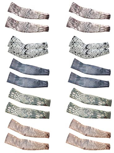 10 Paia Manicotti Anti-UV Manicotti Morbidi Traspiranti Protezione Solare Avambraccio Manicotti Ghiacciati Manicotti Raffreddanti Unisex Per Esterno, Ciclismo, Guida