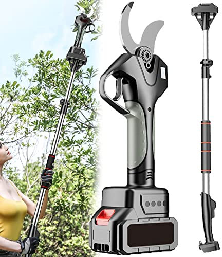 XDLYWUZIQ Elektrische Astschere, Professionelle Akku-Gartenschere Mit 6,8 Fuß Hoher Verlängerungsstange, 1–78 Mm Schnittdurchmesser, 1–2 Stunden Ladezeit, Für Hecken, Äste, Obst,1battery