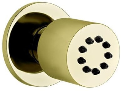 Doccia laterale orientabile Gessi 1/2 , a parete, a filo pavimento, a 1 getto, 13375, Colorazione: Oro PVD