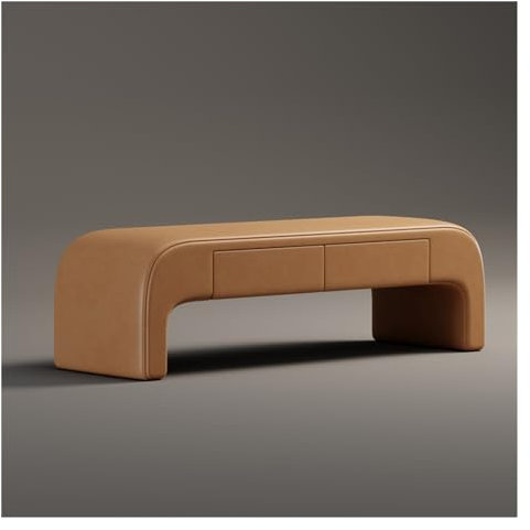 Ottomane für Schlafzimmer Moderne Aufbewahrungsbank, gepolsterte Ottoman-Bank, Leder-Endhocker, niedliche Eingangsbank for Schlafzimmer, Wohnzimmer, Eingangsbereich mit 2 Schubladen Ende der Bettbank