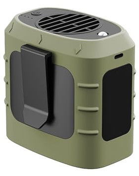 Dislsokrhov Vortex Air Bladeless Tower Fan Heater Oscillating Hot Cold Quiet Fans For Bedroom Shark Personal Waist Fan 8000Mah Battery Powered Speeds Portable Waist Clip Fan Rechargeable For Hiking
