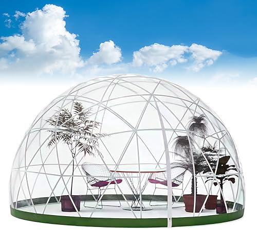 Garten-iglu-kuppel, 12 Fuß Transparente TPU-Abdeckung (Nur Transparente Abdeckung Ohne Zeltrahmen), Kuppel-blasenzelt, Transparente Abdeckung, Wasserdichtes Garten-kuppelhaus, Geeignet für Esszimmer