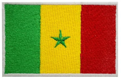 Senegal Länderflagge Patch zum Aufbügeln bestickt Aufnäher Senegal Länderflagge zum Aufbügeln oder Aufnähen