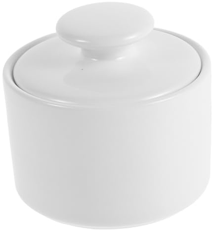 Abaodam Pot à Sucre En Céramique 170 Ml Avec Couvercle Hermétique, Récipient à Sucre Compact Blanc, Conservation Fraîcheur Optimale, Cuisine Et Bar à Café