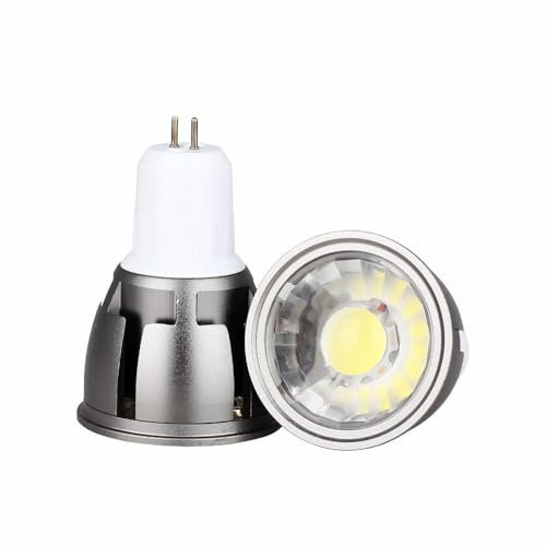Fengyan Bulbi Domestici, 1 confezione, faretto LED COB AC85-265V 3W/5W/7W E27/GU10/GU5.3 lampadina MR16 DC12V faretto(Warm White,GU5.3 85-265V 3W)