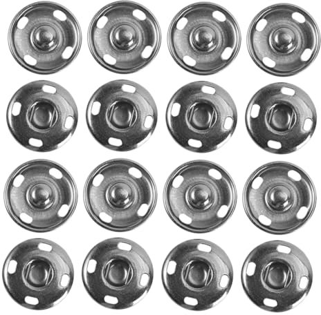 COOPHYA 100pcs Replacement Snap Buttons for Clothing Metal Button Snaps Easy to Sew Press Studs for DIY Sewing