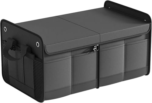 DTERNITOU Auto-Kofferraum-Organizer für BMW G42 G87 M2 220i 230i M235i M240i 2012-2023, Premium Kofferraumtasche mit Deckel Auto-Kofferraum Zusammenklappbarer Kofferraum-Organizer
