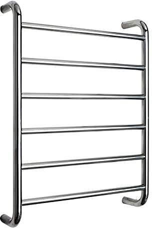Intelligent Heated Towel Rack 6-Bar Wall-Mounted Towel Warmer 304 Stainless Steel Electric Towel Rail Fast Drying Bathroom Radiator Hardwired & Plug-in Options