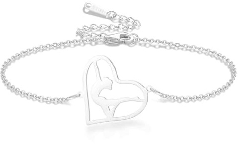 VASSAGO Bracelets de gymnastique Cadeaux de gymnastique Bracelet à breloques rythmique Ballerine sportive gymnaste équipe bijoux pour les femmes fille entraîneur