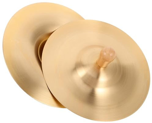 Platillos de Dedo de Mano Mini 15cm, 1 Par, Latón Dorado