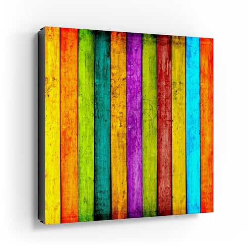 DEQORI Caja para llaves con impresión UV, diseño de tableros de colores, aprox. 30 x 30 cm, caja para llaves plana y moderna con diseño impreso, caja de pared para pasillo, oficina, apartamento y