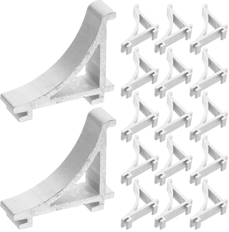 GLEAVI 25Pcs Aluminum Alloy Refrigerator Shelf Clips Replacement Metal Brackets for Fridge and Freezer Shelves Silver Refrigerator Support Snaps for Home Use