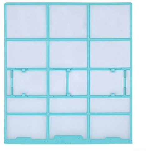 Hängende AC-Displayschutzfolie, 2 Stück Klimaanlagen-Staubfilter für Inneneinheit, Kunststoff-Luftauslass-Netzschutz, AC-Filter-Ersatzteile für Split-System-Kühlung (25,3 x 28)